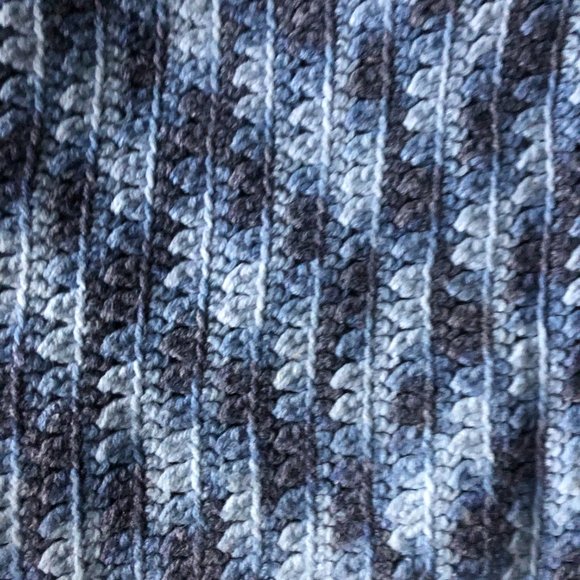 Vintage Hand Knit Chunky, Gorgeous Blue Fair Isle Sweater Excellent Condition - Picture 3 of 12